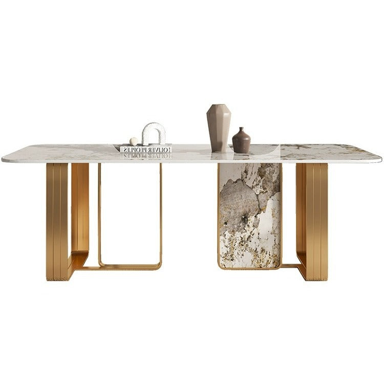 Miras Gold Dining Table – 180 × 90 cm