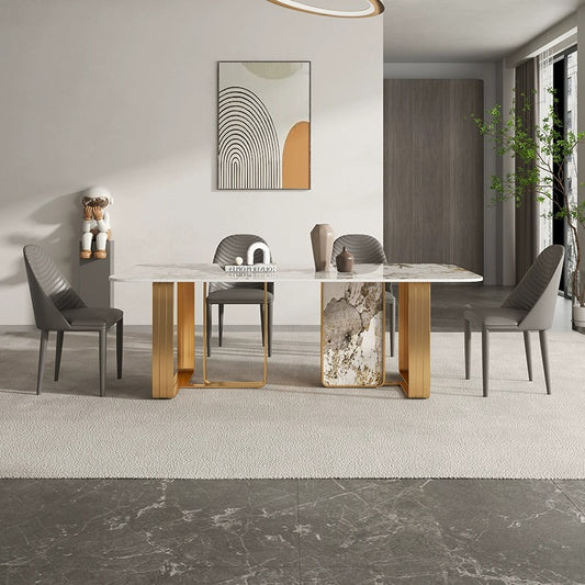 Miras Gold Dining Table – 180 × 90 cm