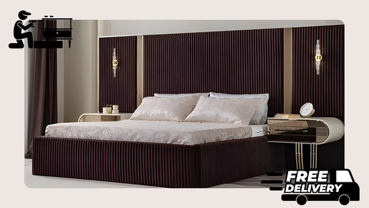 EVORA Velvet Bedroom Set