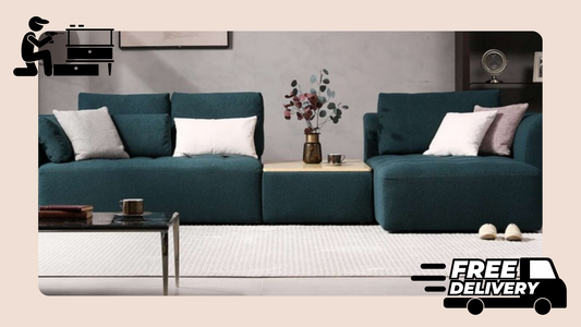 VIRENO Sofa with Chaise and Table